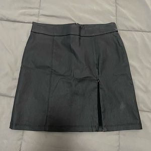 Pleather Mini Skirt